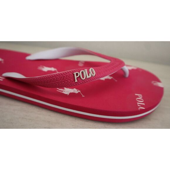 Polo Ralph Lauren Women’s Sz 9B Pink Whittlebury Flip Flops - Picture 10 of 10